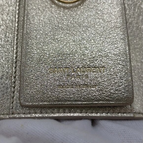 Saint Laurent Key Case Gold Leather 199-070425 - Picture 7 of 9